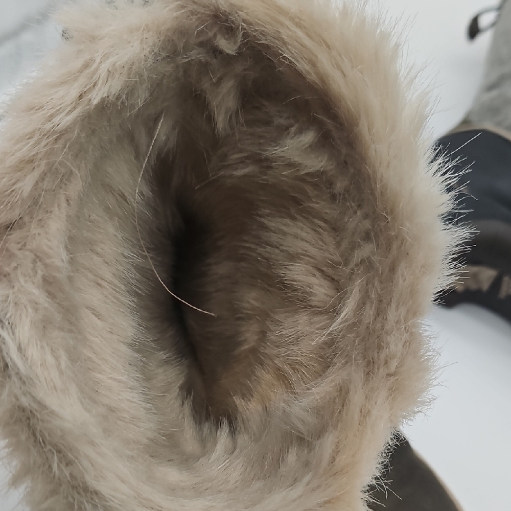 Sorel Women's Tall Olive Winter Boots with Faux Fur Trim - Picture 14 of 15